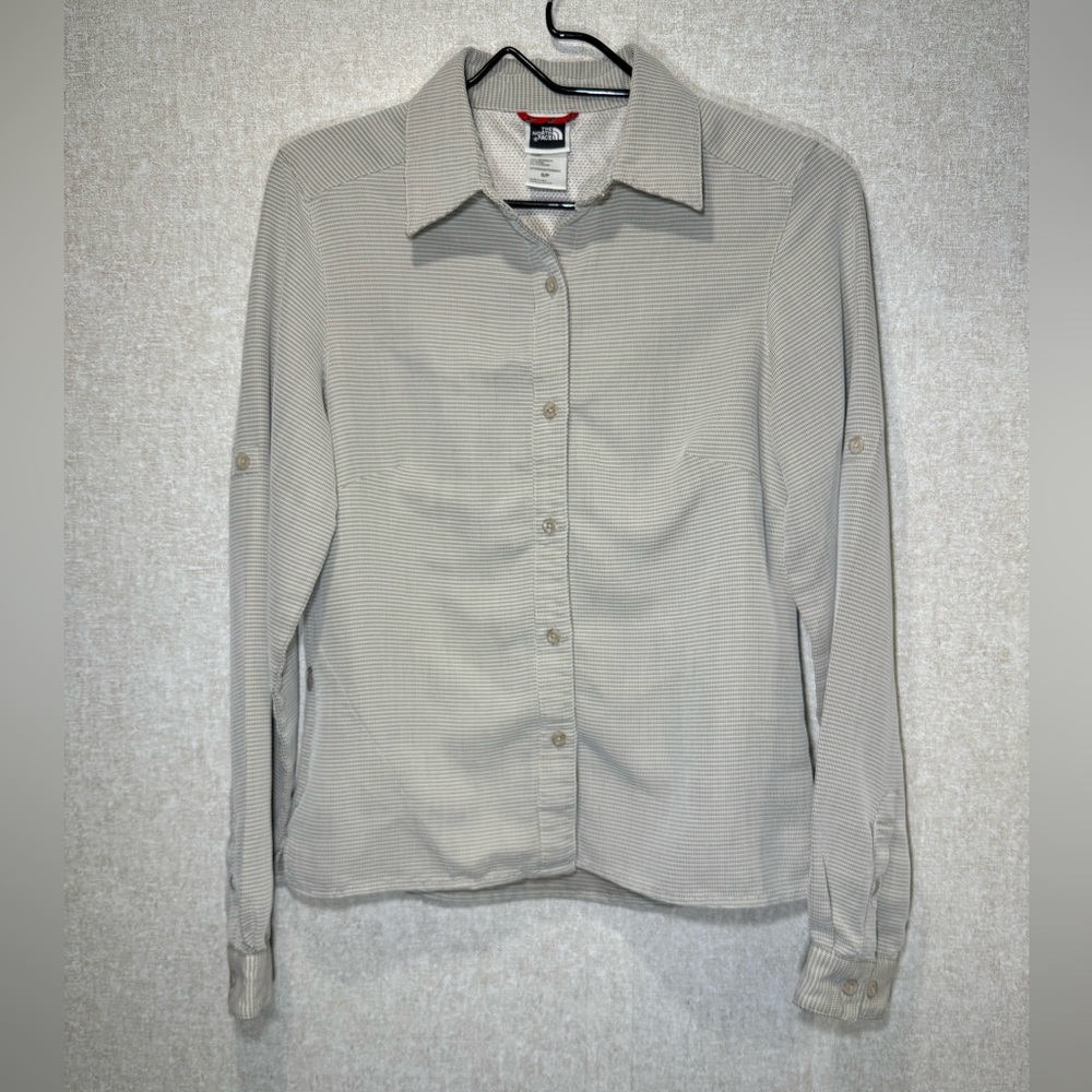 The North Face Button Up Shirt Breathable Modal Blend Fabric Hiking Size S